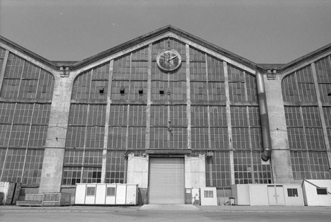 Façade antérieure de la travée centrale (C) de la fonderie de fonte. © Région Bourgogne-Franche-Comté, Inventaire du patrimoine