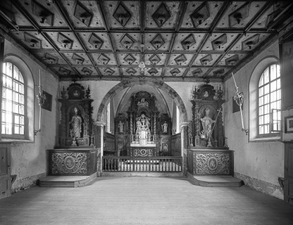 Vue de la nef et du choeur. © Région Bourgogne-Franche-Comté, Inventaire du patrimoine