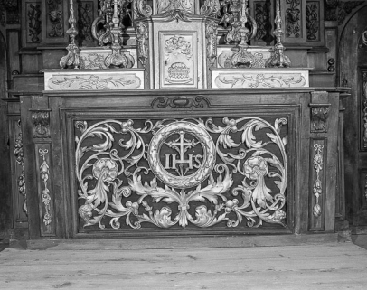 Détail du devant d'autel. © Région Bourgogne-Franche-Comté, Inventaire du patrimoine