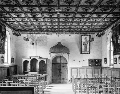 La nef vue depuis le choeur. © Région Bourgogne-Franche-Comté, Inventaire du patrimoine
