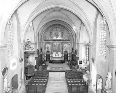 Nef et choeur vus de la tribune. © Région Bourgogne-Franche-Comté, Inventaire du patrimoine
