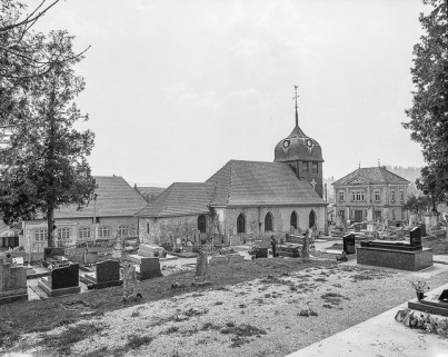 Vue d'ensemble depuis le cimetière. © Région Bourgogne-Franche-Comté, Inventaire du patrimoine