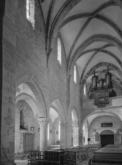 Intérieur : nef et bas-côté droit depuis le choeur. © Région Bourgogne-Franche-Comté, Inventaire du patrimoine