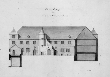Ancien Collège. 1598. Côté de la cour au couchant [Université], début 19e siècle. © Région Bourgogne-Franche-Comté, Inventaire du patrimoine