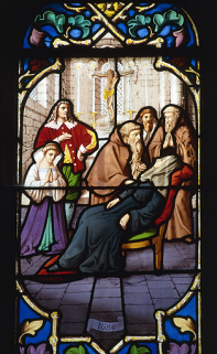 Détail de la guérison d'une religieuse ursuline, 1689 © Région Bourgogne-Franche-Comté, Inventaire du patrimoine