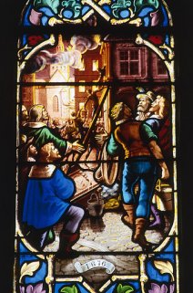 Détail de l'hôtel de ville préservé des flammes, 1676 © Région Bourgogne-Franche-Comté, Inventaire du patrimoine