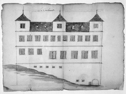 Le couchant [élévation extérieure de l'Université], 1ère moitié 18e siècle. © Région Bourgogne-Franche-Comté, Inventaire du patrimoine