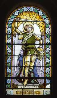 Baie 5 : saint Michel. © Région Bourgogne-Franche-Comté, Inventaire du patrimoine