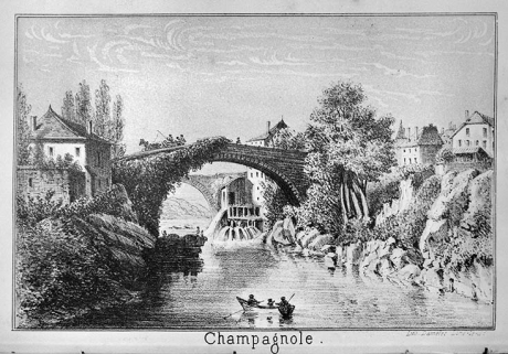 [Vue du Pont de l'Epée depuis le nord-ouest]. © Région Bourgogne-Franche-Comté, Inventaire du patrimoine