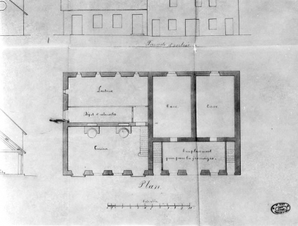 Projet de construction d'une cuisine [...] Plan. © Région Bourgogne-Franche-Comté, Inventaire du patrimoine