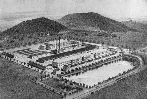 Vue cavalière de l'établissement de Belfort. © Région Bourgogne-Franche-Comté, Inventaire du patrimoine