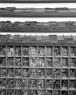 Détail du lingotier et de l'interlignier. © Région Bourgogne-Franche-Comté, Inventaire du patrimoine