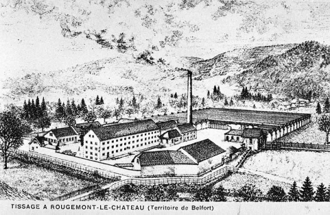 Tissage à Rougemont-le-Château (Territoire de Belfort). Filatures et tissages Victor Erhard. © Région Bourgogne-Franche-Comté, Inventaire du patrimoine