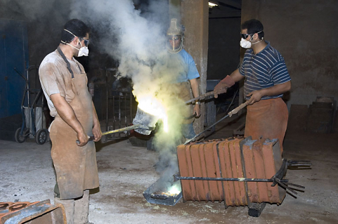 Préparation de la coulée. © Région Bourgogne-Franche-Comté, Inventaire du patrimoine