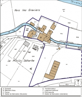 Plan-masse et de situation. Extrait du plan cadastral numérisé, 2008, section D, 1:1250. Source : Direction générale des Finances Publiques - Cadastre ; mise à jour : 2008. © Région Bourgogne-Franche-Comté, Inventaire du patrimoine