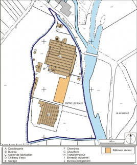 Plan-masse et de situation. Extrait du plan cadastral numérisé, 2008, section C, 1:1250 réduit à 1:2000. Source : Direction générale des Finances Publiques - Cadastre ; mise à jour : 2008. © Région Bourgogne-Franche-Comté, Inventaire du patrimoine