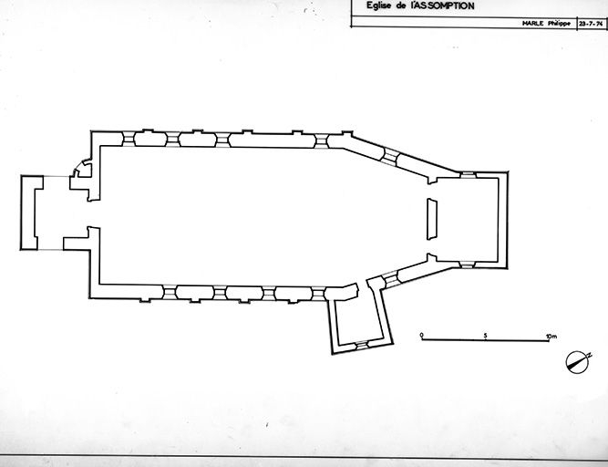Plan au sol. © Région Bourgogne-Franche-Comté, Inventaire du Patrimoine