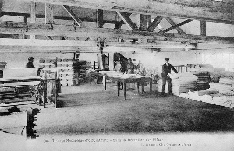Tissage Mécanique d'Orchamps. Salle de Réception des Pièces. © Région Bourgogne-Franche-Comté, Inventaire du patrimoine