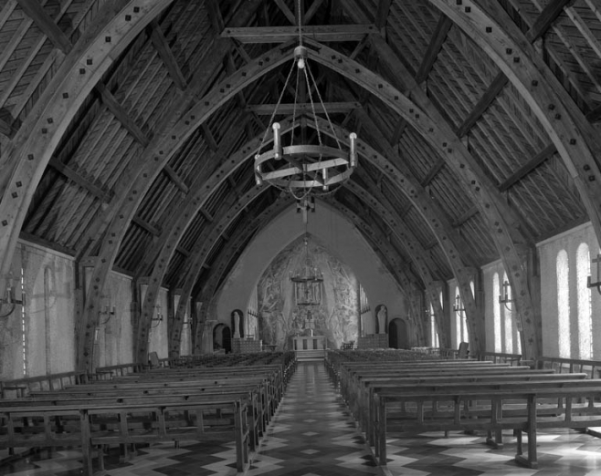 La nef vue depuis l'entrée. © Région Bourgogne-Franche-Comté, Inventaire du patrimoine