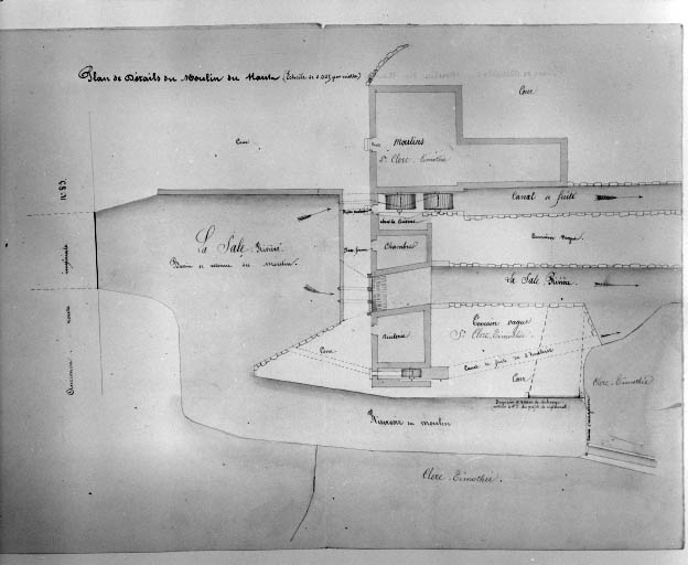 Plan et dessins de détail. Réglementation de l'usine dite moulin du Haut [...]. © Région Bourgogne-Franche-Comté, Inventaire du patrimoine