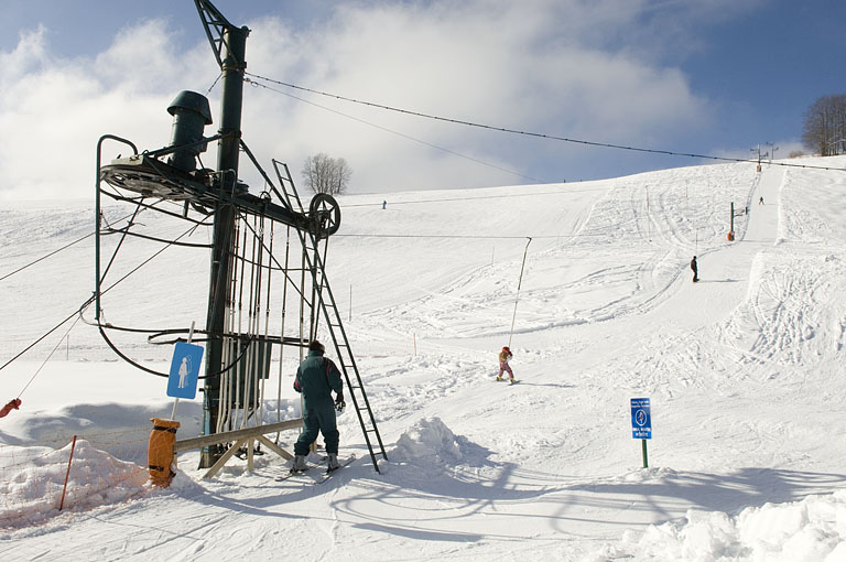 Départ du téleski du Champ aux Dames à Jougne. © Région Bourgogne-Franche-Comté, Inventaire du patrimoine