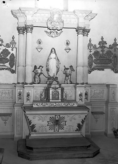 Vue générale de l'autel de la Vierge. © Région Bourgogne-Franche-Comté, Inventaire du Patrimoine