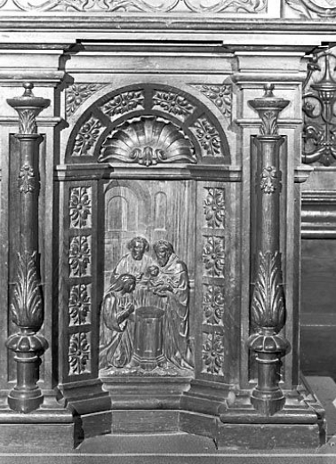 Autel-retable sud : devant de l'autel. © Région Bourgogne-Franche-Comté, Inventaire du patrimoine