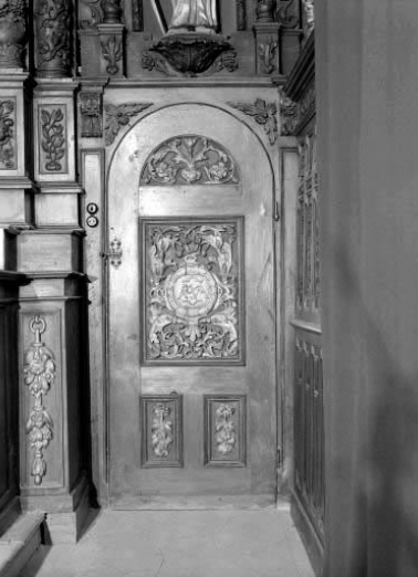 Détail : colonnes du retable. © Région Bourgogne-Franche-Comté, Inventaire du patrimoine