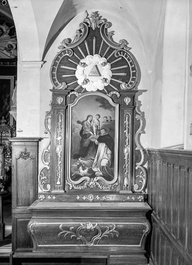 Vue de l'autel-retable latéral droit. © Région Bourgogne-Franche-Comté, Inventaire du patrimoine