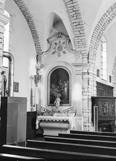 Autel-retable gauche : vue d'ensemble. © Région Bourgogne-Franche-Comté, Inventaire du patrimoine