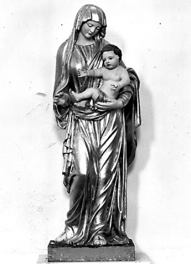 Vue de face de la Vierge à l'Enfant. © Région Bourgogne-Franche-Comté, Inventaire du patrimoine