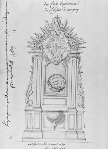 Dessin par Charles Colombot © Région Bourgogne-Franche-Comté, Inventaire du patrimoine