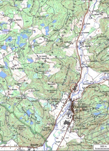Carte de localisation. Carte topographique au 1:25000, I.G.N., Mélisey, 3520 O. SCAN 25 © IGN - 2008, Licence n°2008CISE29-68. © Région Bourgogne-Franche-Comté, Inventaire du patrimoine