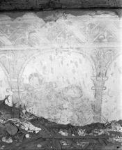 Comble de la nef, mur droit, 3e-4e travées : juillet © Région Bourgogne-Franche-Comté, Inventaire du patrimoine