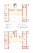Plans du rez-de-chaussée et de l'étage. © Région Bourgogne-Franche-Comté, Inventaire du patrimoine