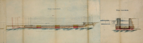 Abaissement du radier de l'écluse n° 49 de la Malate. Plan et coupes, 1882. © Région Bourgogne-Franche-Comté, Inventaire du patrimoine