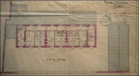 Construction d'école enfantine et chapelle au Bas-de-Morez. Projet. Plan du 1er étage, 1894. © Région Bourgogne-Franche-Comté, Inventaire du patrimoine