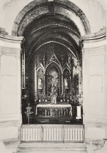 Chapelle du Miracle [des Saintes-Hosties : vue générale], s.d. [avant 1975]. © Région Bourgogne-Franche-Comté, Inventaire du patrimoine