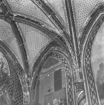Chapelle du Miracle [des Saintes-Hosties : voûtement peint], s.d. [avant 1975]. © Région Bourgogne-Franche-Comté, Inventaire du patrimoine