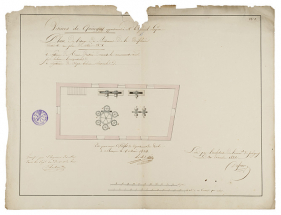 Usines de Quingey [...]. Plan de l'étage du bâtiment de la tréfilerie [...], 1822. © Région Bourgogne-Franche-Comté, Inventaire du patrimoine