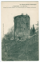 le donjon, carte postale. © Région Bourgogne-Franche-Comté, Inventaire du patrimoine