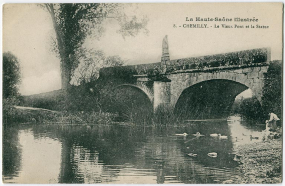 Le pont et la statue de Chemilly © Région Bourgogne-Franche-Comté, Inventaire du patrimoine