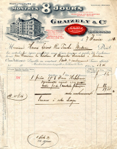 Papier à en-tête de la société Graizely & Cie, Schild & Co successeurs, 7 janvier 1914. © Région Bourgogne-Franche-Comté, Inventaire du patrimoine
