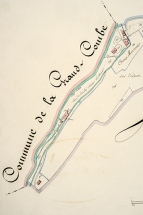 Cadastre de la commune de Montlebon. Atlas parcellaire, 1814, section A 2e feuille [détail : Cornabey], 1/2 500. © Région Bourgogne-Franche-Comté, Inventaire du patrimoine