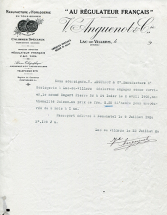 Papier à en-tête de la société V. Anguenot et Cie, 23 juillet 1926. © Région Bourgogne-Franche-Comté, Inventaire du patrimoine