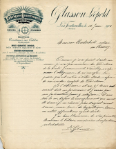 Papier à en-tête de Léopold Glasson, 12 juin 1903. © Région Bourgogne-Franche-Comté, Inventaire du patrimoine