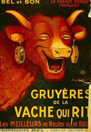 Gruyère de la Vache qui rit [publicité], milieu des années 1920. © Région Bourgogne-Franche-Comté, Inventaire du patrimoine