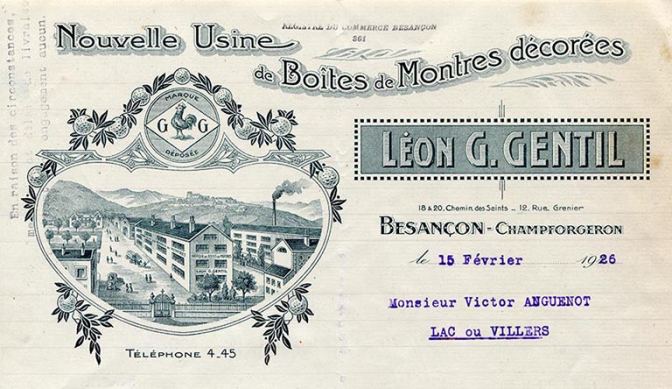Papier à en-tête, vers 1926. © Région Bourgogne-Franche-Comté, Inventaire du patrimoine