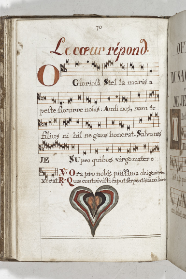 Livre manuscrit : office de saint Cyr et sainte Julitte, église paroissiale Saint-Cyr-et-Sainte-Julitte, Volnay (21) © phot. P.-M. Barbe-Richaud, Région Bourgogne-Franche-Comté, Inventaire du patrimoine, 2011
