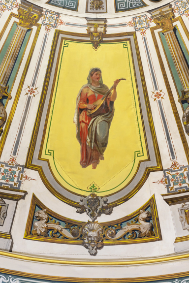 Peintures monumentales : allégorie de la musique, théâtre municipal, Dole (39) © phot. J. Mongreville, Région Bourgogne-Franche-Comté, Inventaire du patrimoine, 2022